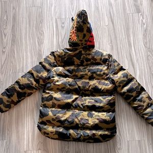 BAPE shark camo winter jacket